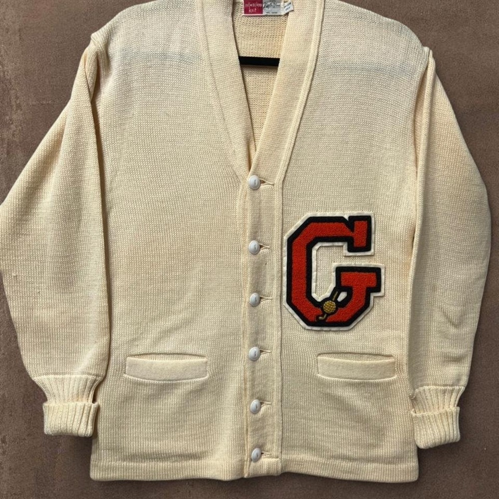 True Vintage 50s Varsity Cardigan Letterman Sweater Modern Medium
